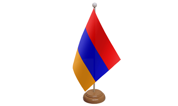 Armenia Small Flag with Wooden Stand